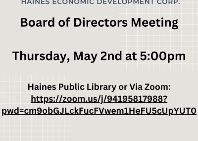 Board of Directors Meeting 5/2 at 5:00pm